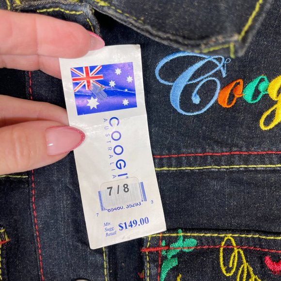 Coogi Vintage Embroidered Logo Colorful Denim Jean Trucker Jacket NWT Sz… - Picture 16 of 16